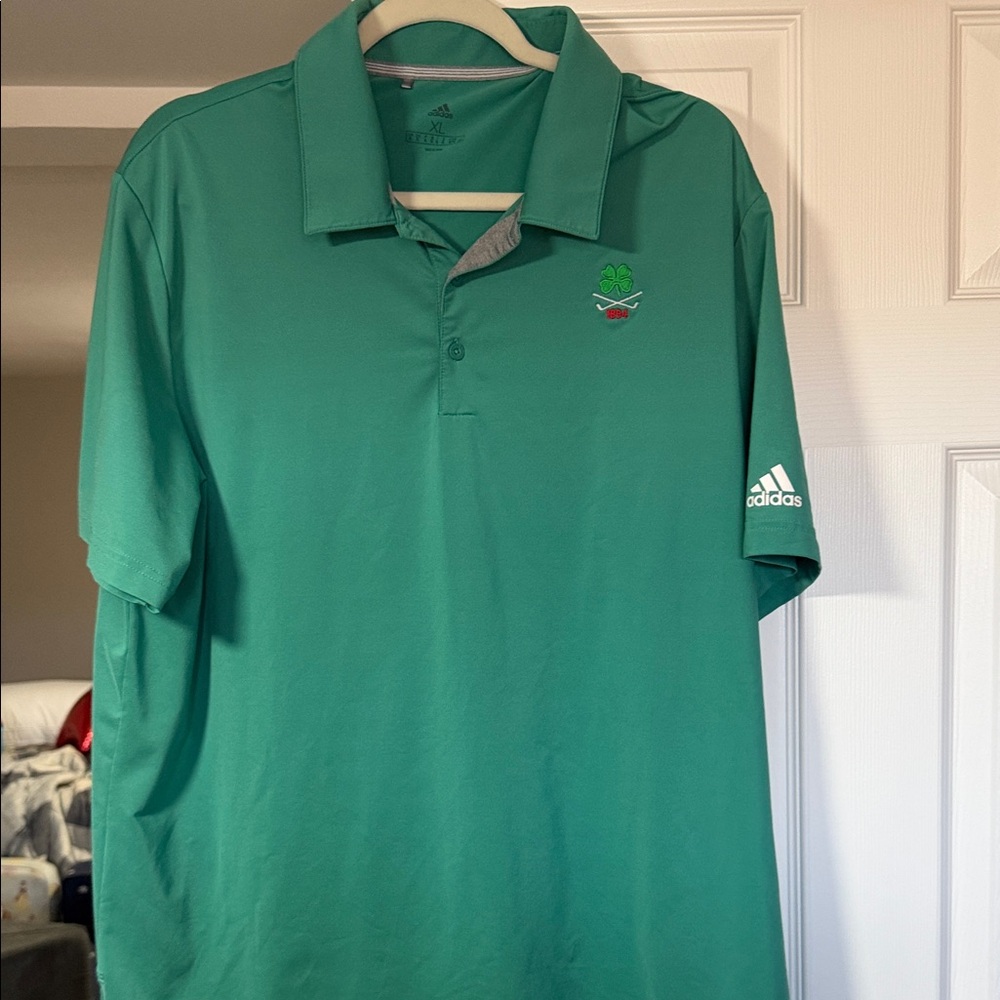 Adidas Green Men's Polo Shirt